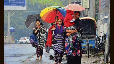 The maximum temperature also dropped seven notches to 18.6° C on Thursday. (HT PHOTO) The maximum temperature also dropped seven notches to 18.6° C on Thursday. (HT PHOTO)