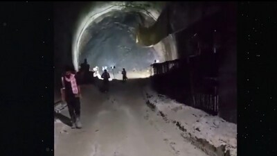 A portion of the tunnel had collapsed on November 12. (PTI) A portion of the tunnel had collapsed on November 12. (PTI)
