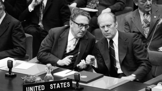Henry Kissinger served two presidents, Richard Nixon and Gerald Ford, and dominated foreign policy as the United States withdrew from Vietnam and established ties with China.(AFP)