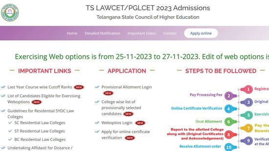 Check TS LAWCET 2023 Seat Allotment Result on lawcetadm.tsche.ac.in