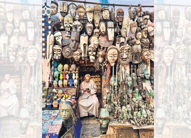 The medina of Marrakesh is full of shops in narrow streets where you can buy everything from art to souvenirs. (Vir Sanghvi) The medina of Marrakesh is full of shops in narrow streets where you can buy everything from art to souvenirs. (Vir Sanghvi)