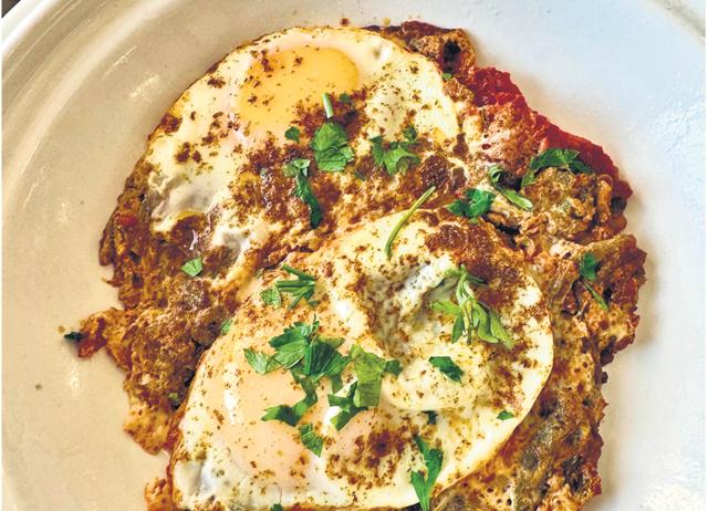 Eat local food like shakshuka (above) and chicken pastilla (below) at the medina of Marrakesh. (Vir Sanghvi) Eat local food like shakshuka (above) and chicken pastilla (below) at the medina of Marrakesh. (Vir Sanghvi)