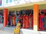 Telangana, Nov 30 (ANI): Women voters stand in a queue to cast their votes for the Telangana Assembly elections, on Thursday. (ANI Photo)
(CEO Telangana)