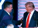 Republican Party of Florida chairman Christian Ziegler, left, greets former president Donald Trump at the RPOF Freedom Summit on Nov. 4, 2023, in Kissimmee, Fla. Ziegler is the subject of a rape investigation, though no charges have been filed and police are providing little information on the accusation. (Joe Burbank/Orlando Sentinel via AP) Republican Party of Florida chairman Christian Ziegler, left, greets former president Donald Trump at the RPOF Freedom Summit on Nov. 4, 2023, in Kissimmee, Fla. Ziegler is the subject of a rape investigation, though no charges have been filed and police are providing little information on the accusation. (Joe Burbank/Orlando Sentinel via AP)