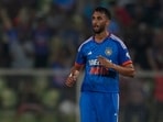 India's Prasidh Krishna during the T20I series against Australia