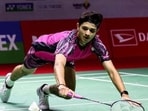 Young badminton star Priyanshu Rajawat in action.(Instagram @Priyanshu Rajawat )