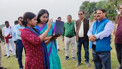 Digital crop survey was launched from Sheikhpura (Twitter/@Agribih) Digital crop survey was launched from Sheikhpura (Twitter/@Agribih)
