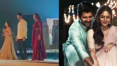 A video of Rashmika on the sets of Family Star leaked online A video of Rashmika on the sets of Family Star leaked online