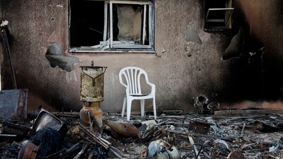FILE PHOTO: A view shows a destroyed home riddled with bullets, following the deadly October 7 attack by Hamas (REUTERS)