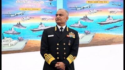 Indian Navy chief Admiral R Hari Kumar at a press conference ahead of the Navy Day celebrations. (ANI) Indian Navy chief Admiral R Hari Kumar at a press conference ahead of the Navy Day celebrations. (ANI)