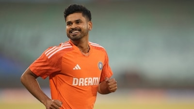 India's Shreyas Iyer during a practice session ahead of the fourth T20 cricket match against Australia (PTI) India's Shreyas Iyer during a practice session ahead of the fourth T20 cricket match against Australia (PTI)