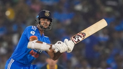  Yashasvi Jaiswal and Ruturaj Gaikwad put up a 50-run opening partnership before the former fell off the last ball of the powerplay (PTI) Yashasvi Jaiswal and Ruturaj Gaikwad put up a 50-run opening partnership before the former fell off the last ball of the powerplay (PTI)