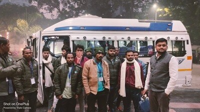 Rescued workers (HT Photo)