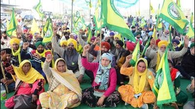 Supporters of farmer organisations holding a sit-in protest over sugarcane prices on the Jalandhar-Phagwara highway in Jalandhar last week. Farmer leaders have rejected the price hike, terming it insufficient. (ANI Photo) Supporters of farmer organisations holding a sit-in protest over sugarcane prices on the Jalandhar-Phagwara highway in Jalandhar last week. Farmer leaders have rejected the price hike, terming it insufficient. (ANI Photo)