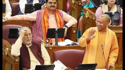 Uttar Pradesh chief minister Yogi Adityanath speaks during the Winter Session of the State Assembly, in Lucknow on Friday. (ANI Photo) Uttar Pradesh chief minister Yogi Adityanath speaks during the Winter Session of the State Assembly, in Lucknow on Friday. (ANI Photo)