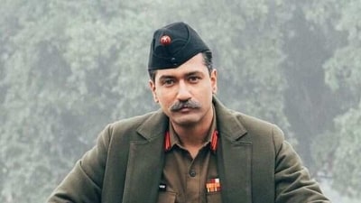 Sam Bahadur movie review: Vicky Kaushal as Sam Manekshaw in a still. Sam Bahadur movie review: Vicky Kaushal as Sam Manekshaw in a still.