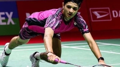 Young badminton star Priyanshu Rajawat in action. (Instagram @Priyanshu Rajawat )