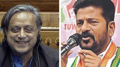 Shashi Tharoor reacted to the Telangana exit poll predictions on Thursday. Shashi Tharoor reacted to the Telangana exit poll predictions on Thursday.