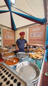 Rajasthani delicacy, pyaaz kachori is one of the many delicacies available at the ongoing SARAS Food Festival 2023 in Connaught Place. (Henna Rakheja/HT) Rajasthani delicacy, pyaaz kachori is one of the many delicacies available at the ongoing SARAS Food Festival 2023 in Connaught Place. (Henna Rakheja/HT)