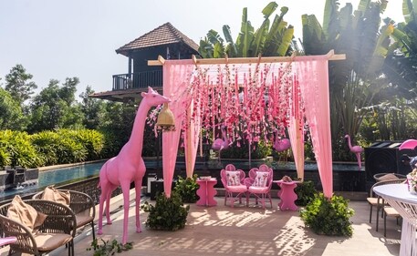 Flaimngo-themed pre-wedding function