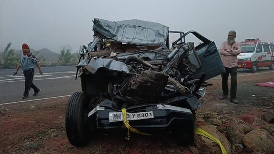 Emergency services, including the police, rushed to the spot after getting the alert and shifted the injured to hospital and later cleared the road for traffic. (HT PHOTO)