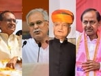Chief ministers Shivraj Singh Chouhan, Bhupesh Baghel, Ashok Gehlot, K Chandrashekar Rao and Zoramthanga.
