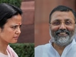 BJP MP Nishikant Dubey and TMC leader Mahua Moitra
