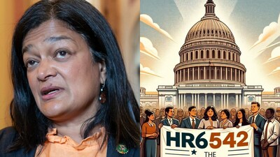 Bipartisan bill introduced in US House of Representatives aims to eliminate per-country caps on employment-based green cards. Left Pramila Jayapal (AP/X-Immigration Voice) Bipartisan bill introduced in US House of Representatives aims to eliminate per-country caps on employment-based green cards. Left Pramila Jayapal (AP/X-Immigration Voice)