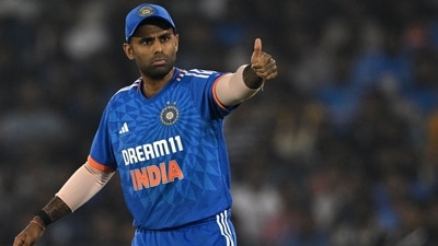 Suryakumar Yadav gestures during the fourth T20I between India and Australia (AFP) Suryakumar Yadav gestures during the fourth T20I between India and Australia (AFP)