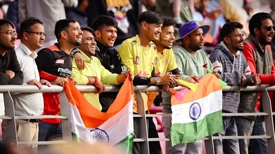 Spectators at the Rajiv Gandhi International Cricket Stadium of Dehradun (X/@llct20) Spectators at the Rajiv Gandhi International Cricket Stadium of Dehradun (X/@llct20)