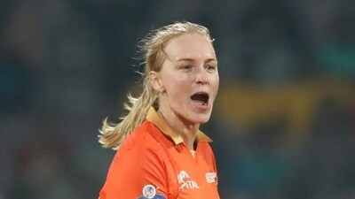 Kim Garth during WPL 2023. Kim Garth during WPL 2023.