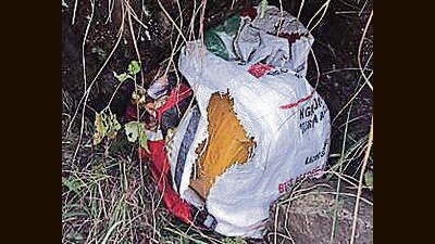 The IED found in forest area of Darhal on Saturday (HT Photo)
