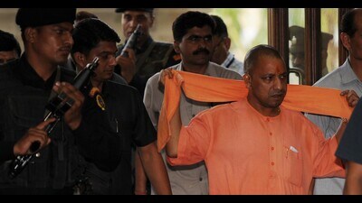Uttar Pradesh Chief Minister , Yogi Aditya nath going to attend cabinet meeting on May 9, 2017. (Subhankar Chakraborty/HT FILE PHOTO) Uttar Pradesh Chief Minister , Yogi Aditya nath going to attend cabinet meeting on May 9, 2017. (Subhankar Chakraborty/HT FILE PHOTO)