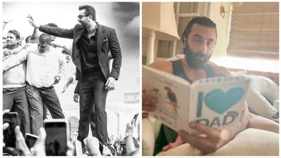 Alia Bhatt shared new pictures of Ranbir Kapoor as she praised him for Animal.
