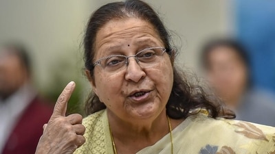 Former Lok Sabha Speaker Sumitra Mahajan (PTI) Former Lok Sabha Speaker Sumitra Mahajan (PTI)