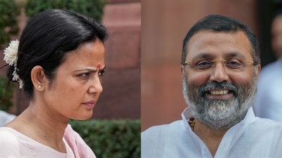 BJP MP Nishikant Dubey and TMC leader Mahua Moitra BJP MP Nishikant Dubey and TMC leader Mahua Moitra
