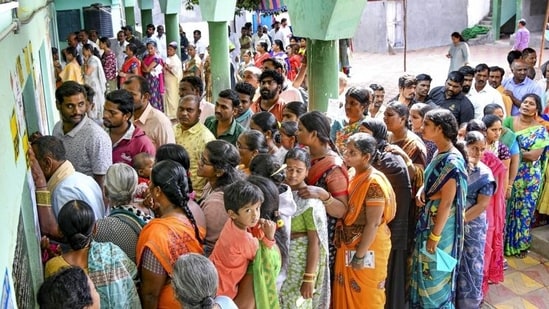 Telangana Election Results Live Updates: Around 70.60% voters exercise franchise as polls conclude in Telangana. (PTI) Telangana Election Results Live Updates: Around 70.60% voters exercise franchise as polls conclude in Telangana. (PTI)