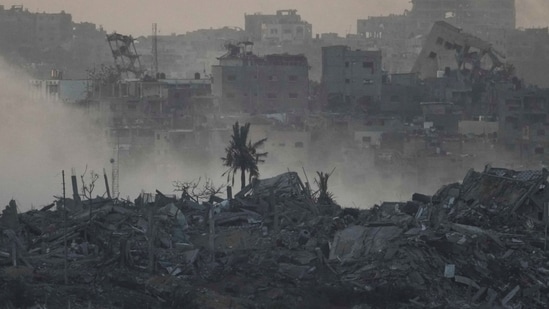 The Health Ministry in Hamas-run Gaza said the death toll has surpassed 15,200 and that 70 per cent of those killed were women and children. (AP)
