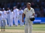 David Warner reacts as he walks back to the pavilion after losing his wicket for 1 during Ashes 2023