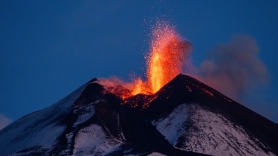 The volcano, with a peak of 2,891 metres, is on the third-highest alert level of Indonesia's four-step system and authorities imposed an exclusion zone around Marapi's crater. (AP/Representational image) The volcano, with a peak of 2,891 metres, is on the third-highest alert level of Indonesia's four-step system and authorities imposed an exclusion zone around Marapi's crater. (AP/Representational image)