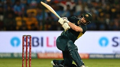 Matthew Wade plays a shot during the fifth T20I between India and Australia at the M. Chinnaswamy Stadium in Bengaluru (AFP)