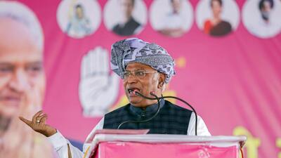 Congress chief Mallikarjun Kharge. (PTI) Congress chief Mallikarjun Kharge. (PTI)