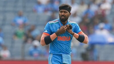 India's bowler Hardik Pandya during the ICC Men's Cricket World Cup 2023 match between India and Bangladesh, (PTI) India's bowler Hardik Pandya during the ICC Men's Cricket World Cup 2023 match between India and Bangladesh, (PTI)