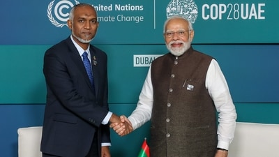 Prime Minister Narendra Modi in a meeting with President of Maldives Mohamed Muizzu (PTI) Prime Minister Narendra Modi in a meeting with President of Maldives Mohamed Muizzu (PTI)