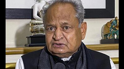 Rajasthan’s outgoing chief minister Askok Gehlot. (PTI) Rajasthan’s outgoing chief minister Askok Gehlot. (PTI)