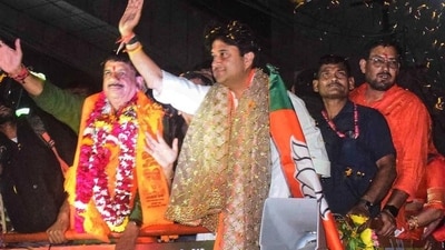 Union minister Jyotiraditya Scindia in Bhopal on November 9. (PTI) Union minister Jyotiraditya Scindia in Bhopal on November 9. (PTI)