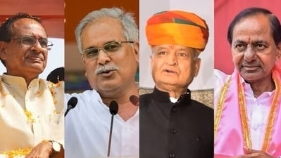 Chief ministers Shivraj Singh Chouhan, Bhupesh Baghel and Ashok Gehlot. Chief ministers Shivraj Singh Chouhan, Bhupesh Baghel and Ashok Gehlot.