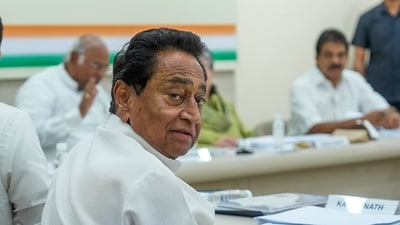 Madhya Pradesh Congress president Kamal Nath during the Central Election Committee meeting to finalise candidates for Madhya Pradesh Assembly elections, in New Delhi, Saturday, Oct. 7, 2023. (PTI) Madhya Pradesh Congress president Kamal Nath during the Central Election Committee meeting to finalise candidates for Madhya Pradesh Assembly elections, in New Delhi, Saturday, Oct. 7, 2023. (PTI)