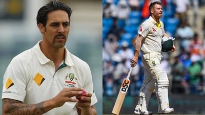 Mitchell Johnson launched a vicious attack at David Warner over the latter's 'farewell' series (Files)