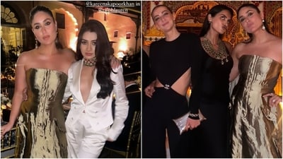 Kareena Kapoor is a golden vision in strapless gown at a Ralph Lauren event in Jaipur. (Instagram) Kareena Kapoor is a golden vision in strapless gown at a Ralph Lauren event in Jaipur. (Instagram)